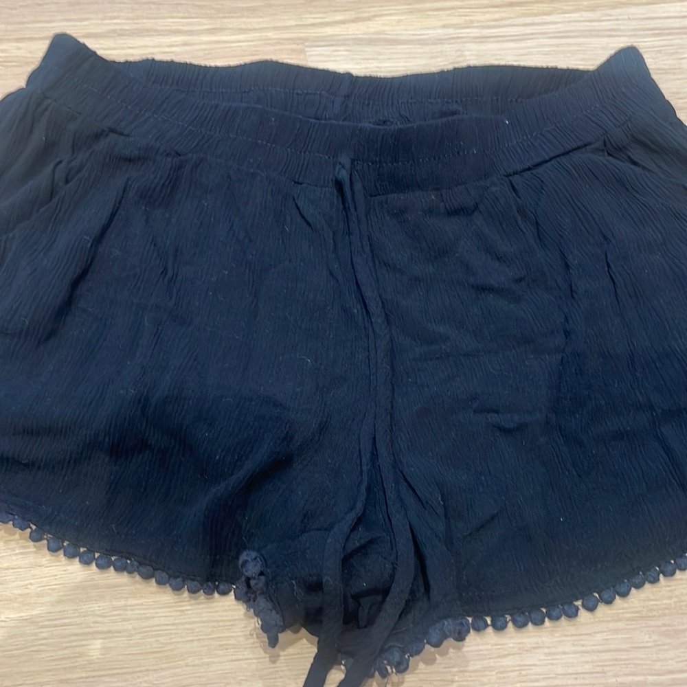 Cute little black shorts with trim